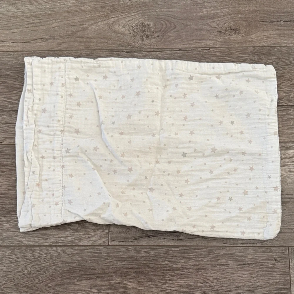 Restoration Hardware RH Baby Star Print Pillow Case - Petal Pink and Grey